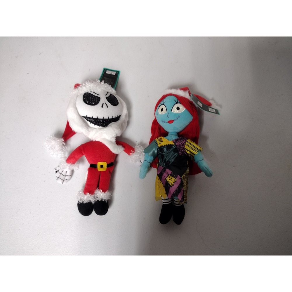 Disney Nightmare Before Christmas Sandy Claws Jack & Sally Mini Plush Set NWT